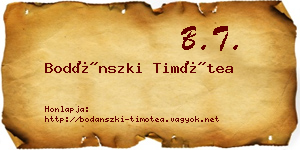 Bodánszki Timótea névjegykártya